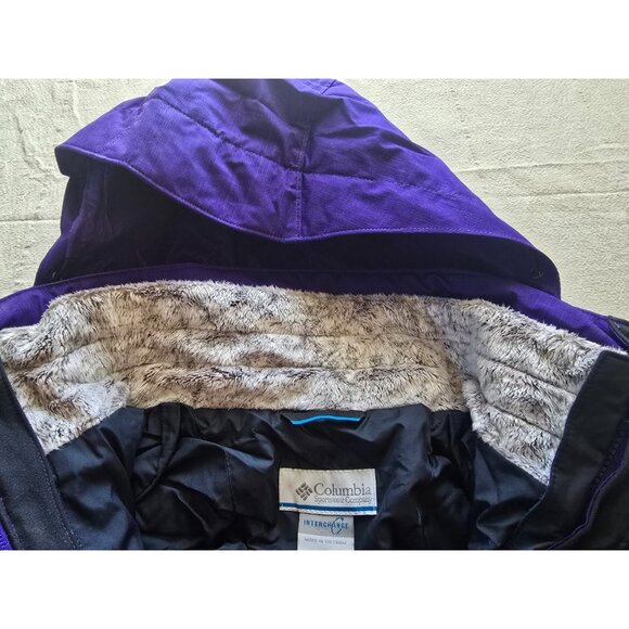 Columbia Womens Small Purple Omni-Shield Thermal Interchange Hooded Parka 3in1 - Picture 3 of 16